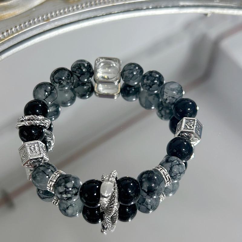 Original Couple Style Antique Handmade Dragon Beaded Bracelet Men's Bracelet Girls New Chinese Wrist Jewelry