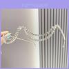 Fashion Glitter Diamond Half Frame Glasses For Women Trendy Metallic Decor Eyewear