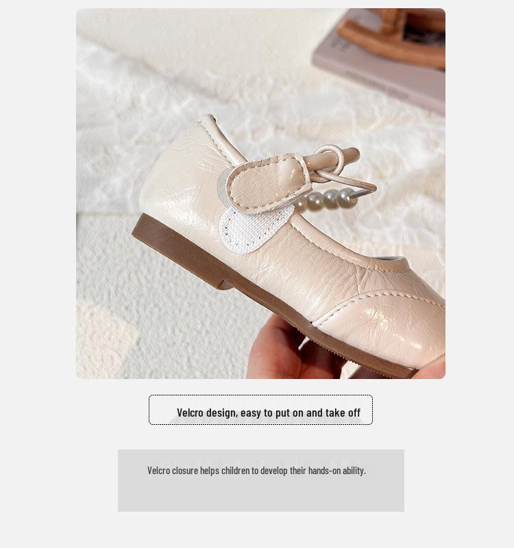 Spring 2026 Girls' Leather Mary Jane Princess Shoes - Soft Sole Performance Style