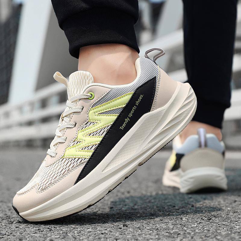 Spring And Autumn Wide Toe Men'S And Women'S Sports Shoes Lightweight Running Shoes Soft Soled Shock-Absorbing Casual Shoes