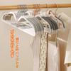10-Piece Set of Non-Slip Plastic Laundry Hangers, Prevents Sagging, 360 Rotation, Space-Saving, Multifunctional, Stylish, Gray