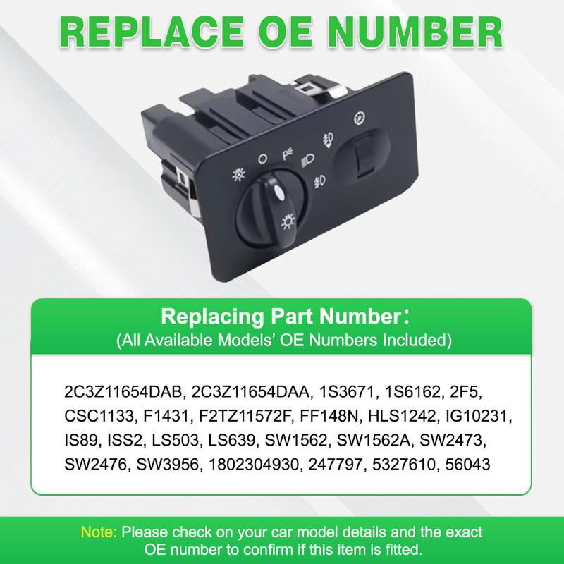 With Fog Light and AUTO Function Headlight Switch for Ford F-250 Super Duty Lariat, XL, XLT 2002 1S3671 2C3Z11654DAA