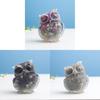 Natural Water Crystal Owl Resin Sculpture For Modern Home Decor And Office Space