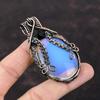 Milky Opal Pendant Copper Wire Wrapped Pendant Handmade Milky Opal Jewelry Gemstone Pendant Copper Wire Wrap Jewelry Unique Pendant For Gift