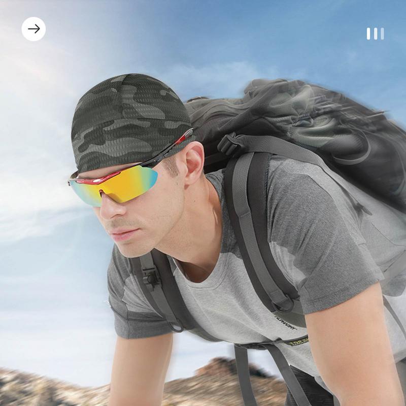Summer Cycling Caps For Men Motorcycle Under Helmet Liner Hat Sweat-Wicking Quick Dry Breathable Sports Caps Beanie Skull Caps