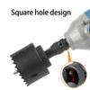 Square Drive Adapter with Drill Bit Hole Sawing Arbor Center Drill Extension Rod for Secure Hole Sawing Operations