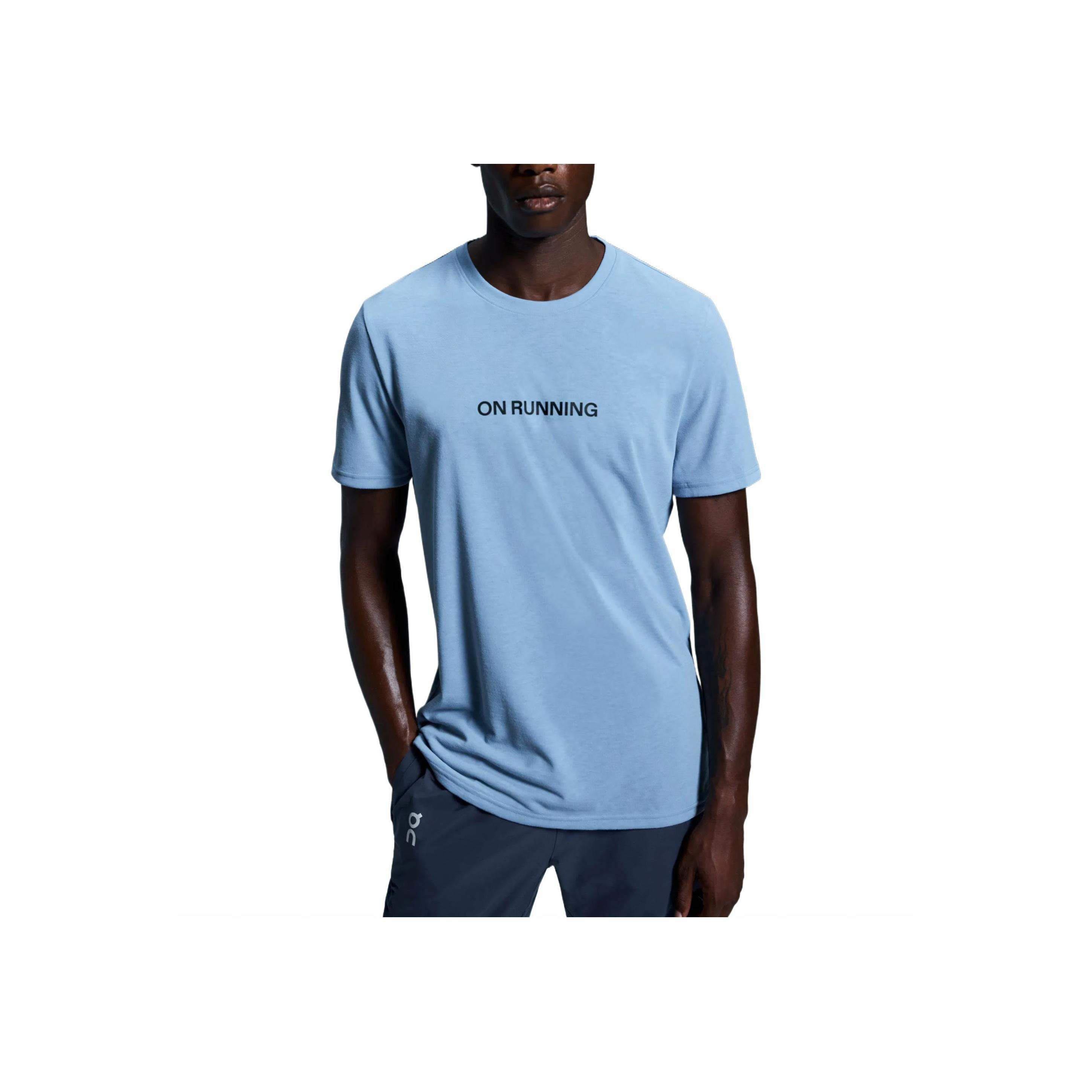 ON Running On Run Ronde Hals Comfortabel Casual Korte Mouw T-shirt Heren Tops Lichtgrijs Blauw 1ME30370732 M