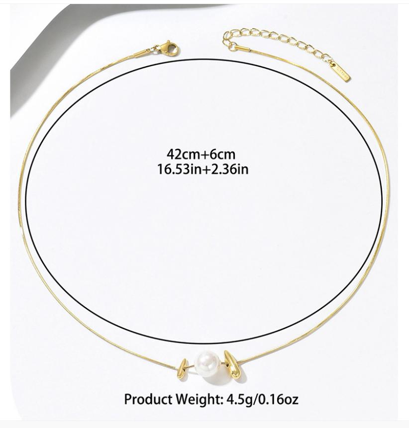 Fashion Jewelry Stainless Steel Snake Bone Chain Pendant Necklaces for Women Gold Plated Clavicle Chain Necklace