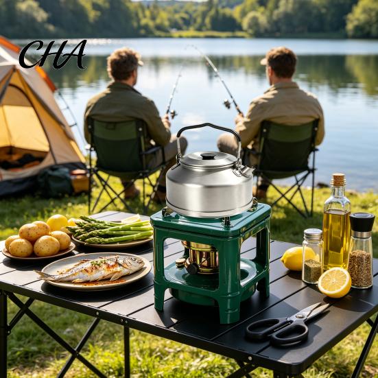 Kerosene Cooking Stove Portable for Camping, 8-Wicks Emergency Camp Heater, Hiking Burner Lightweight Furnace Outdoor Picnic Warmer