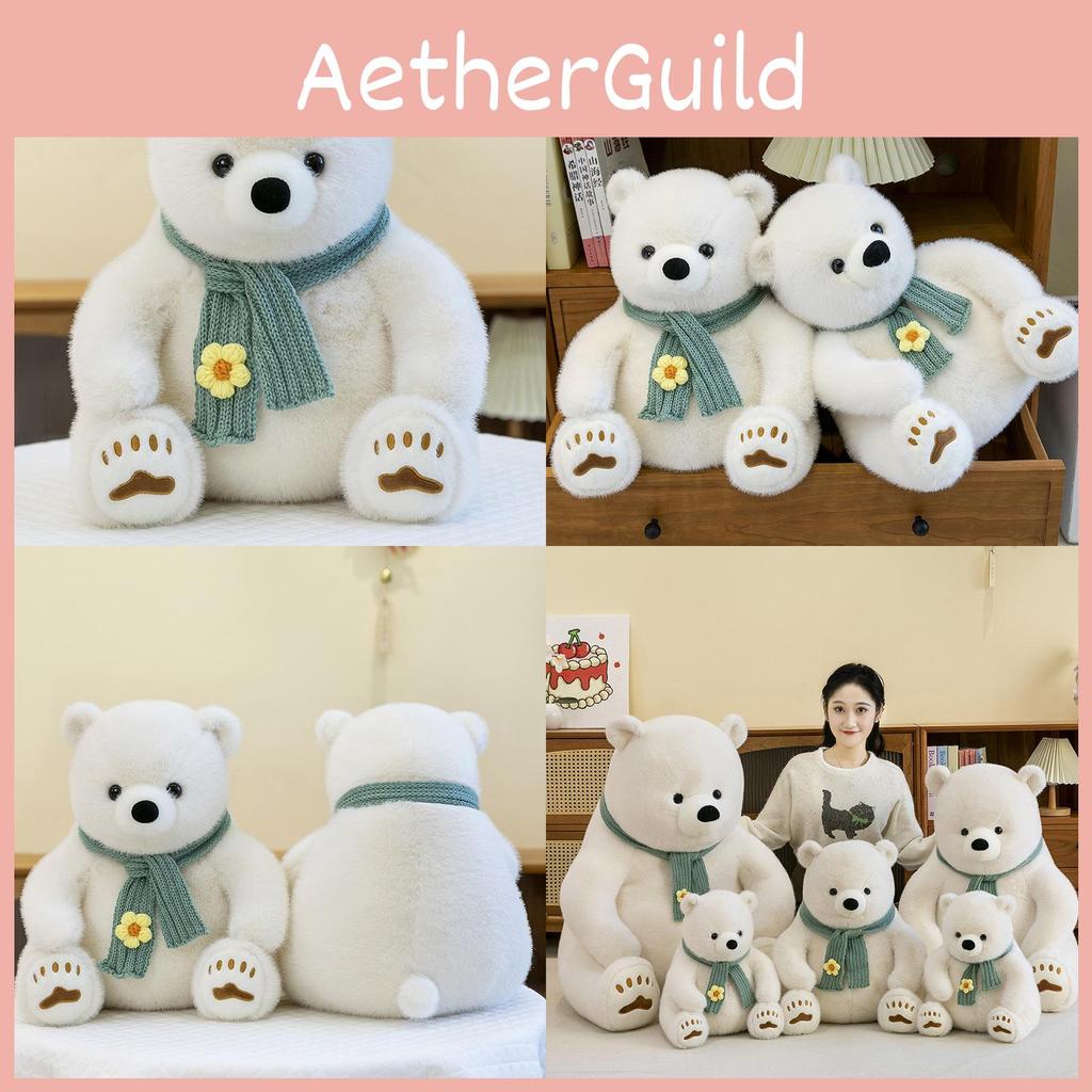 Animal Polar Bear Simulation Plush Doll Kids Birthday Gift Souvenir Decor Home