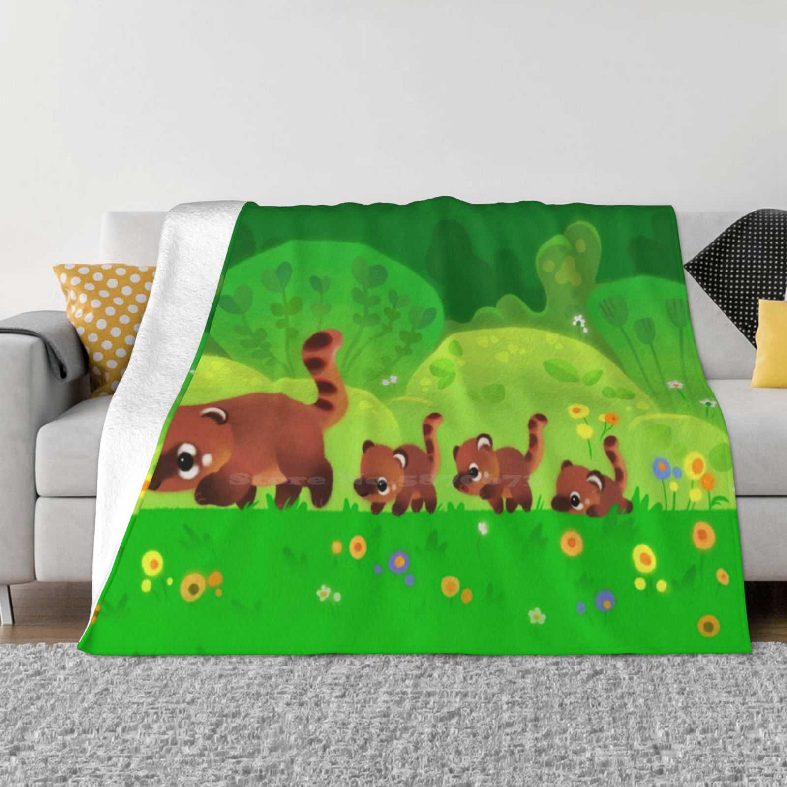 

Coati Family Best Selling Room Household Flannel Blanket Ring Tailed Coati Faimly Love Mom Mother Kid Baby Quati Coatis 30x40in