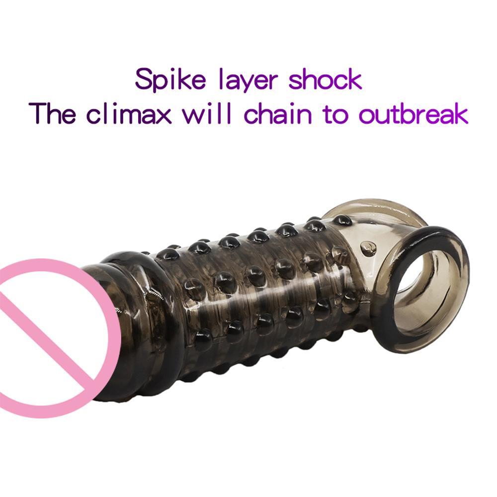 Delayed Ejaculation Penis Sleeve with G-spot Stimulation Function Spike Sleeve for Adults To Increase Passion Sex