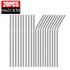 50/5x Stainless Steel Straw 304 Metal Drinking Straw for Party Kitchen Smoothie Milkshake Cocktail Hot Drinks Straight and Bent