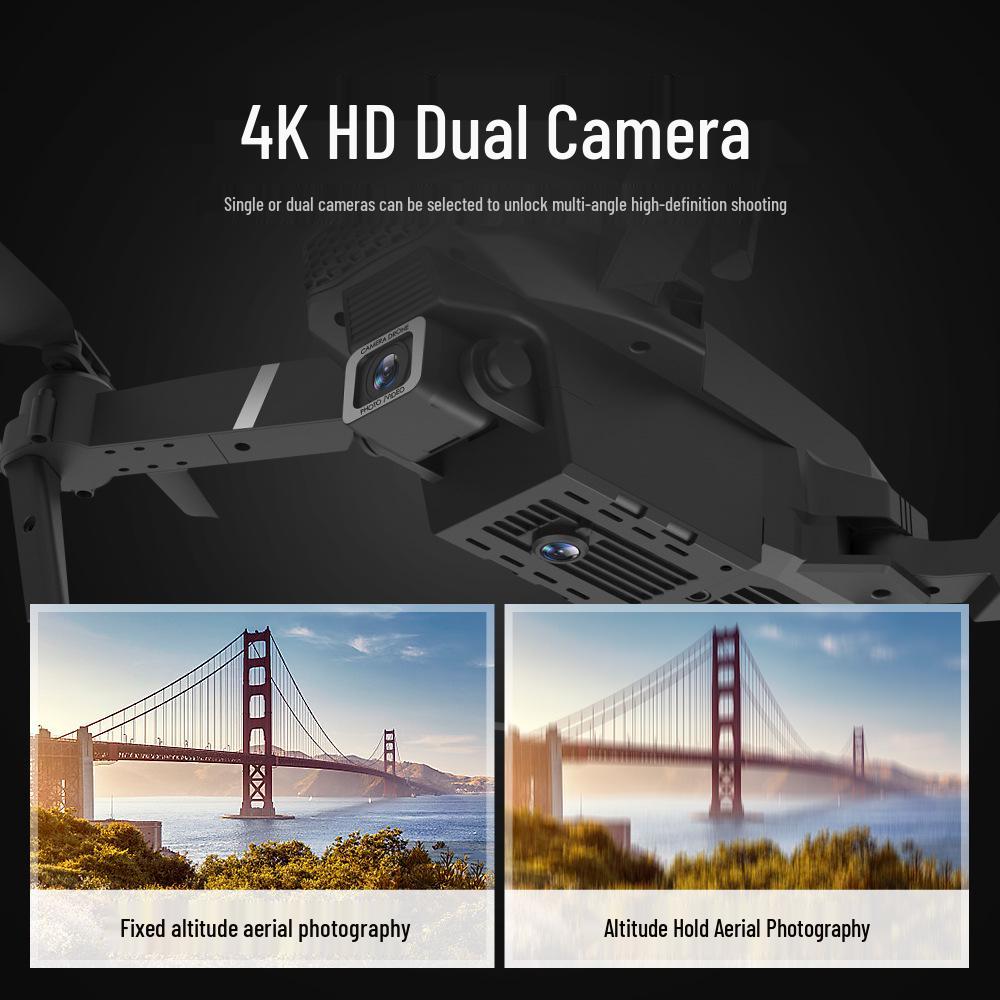 E88pro Folding Drone: HD Dual-Camera, Fixed Height, 4-Axis Remote Control Aircraft (Model E525)
