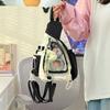 Schoolbag Japanese dopamine shoulder pain bag two-dimensional transparent cute girl color matching casual messenger backpack