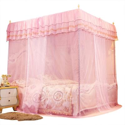 Luxo Princesa Três Aberturas Laterais Cortina Dossel Rede Mosquiteira Roupa de Cama (eu)