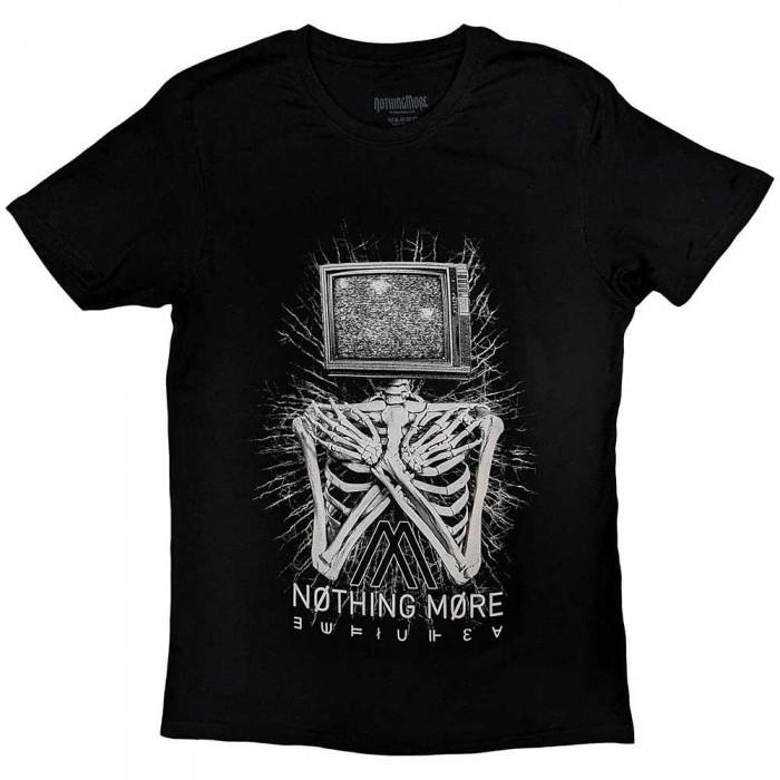 Camiseta de algodão unissex nada mais adulto não máquinas XL preto