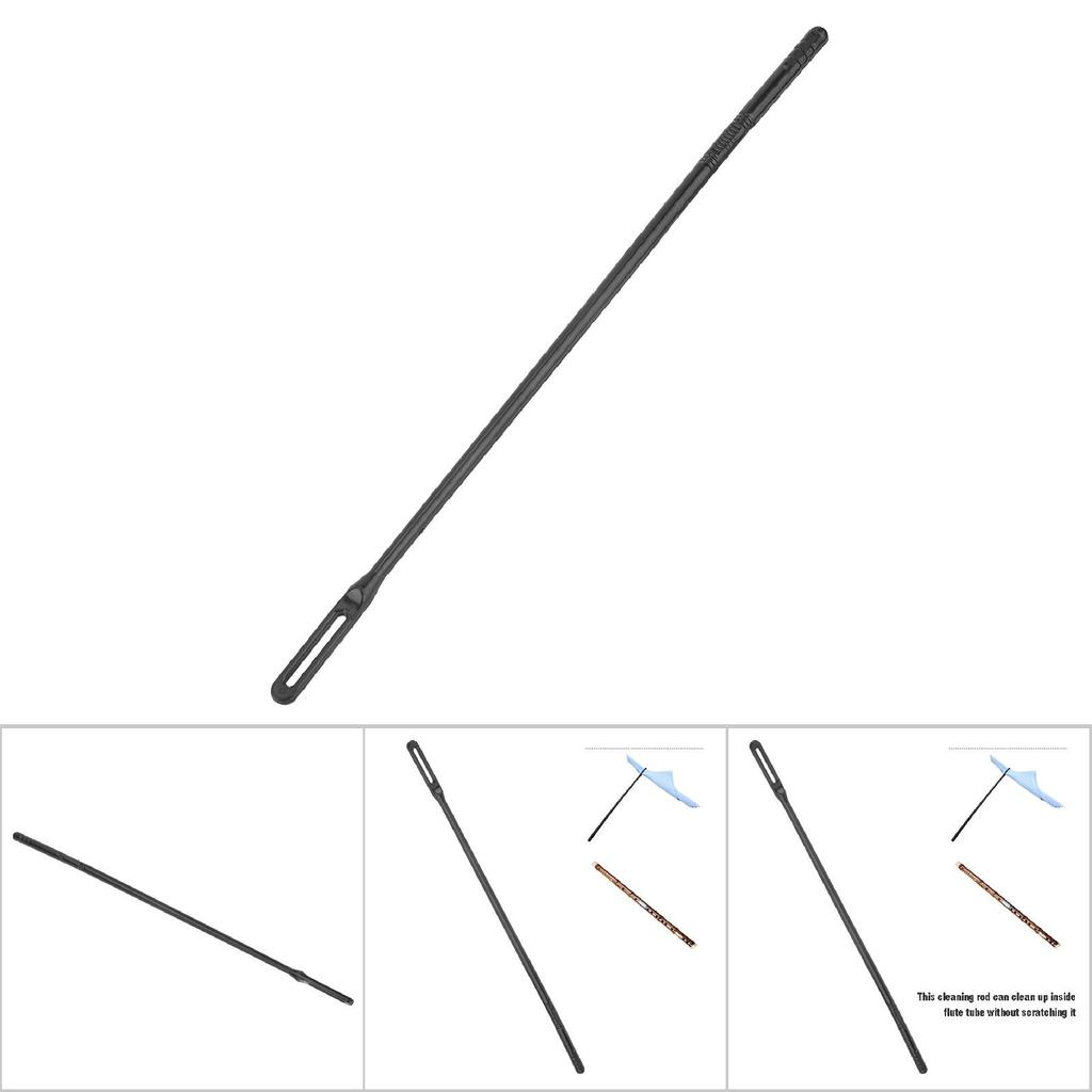 Sort ABS Plast Fløyte Rengjøringsstaver Stang Treblåseinstrumenter Fløytestokker(for fløyte)
