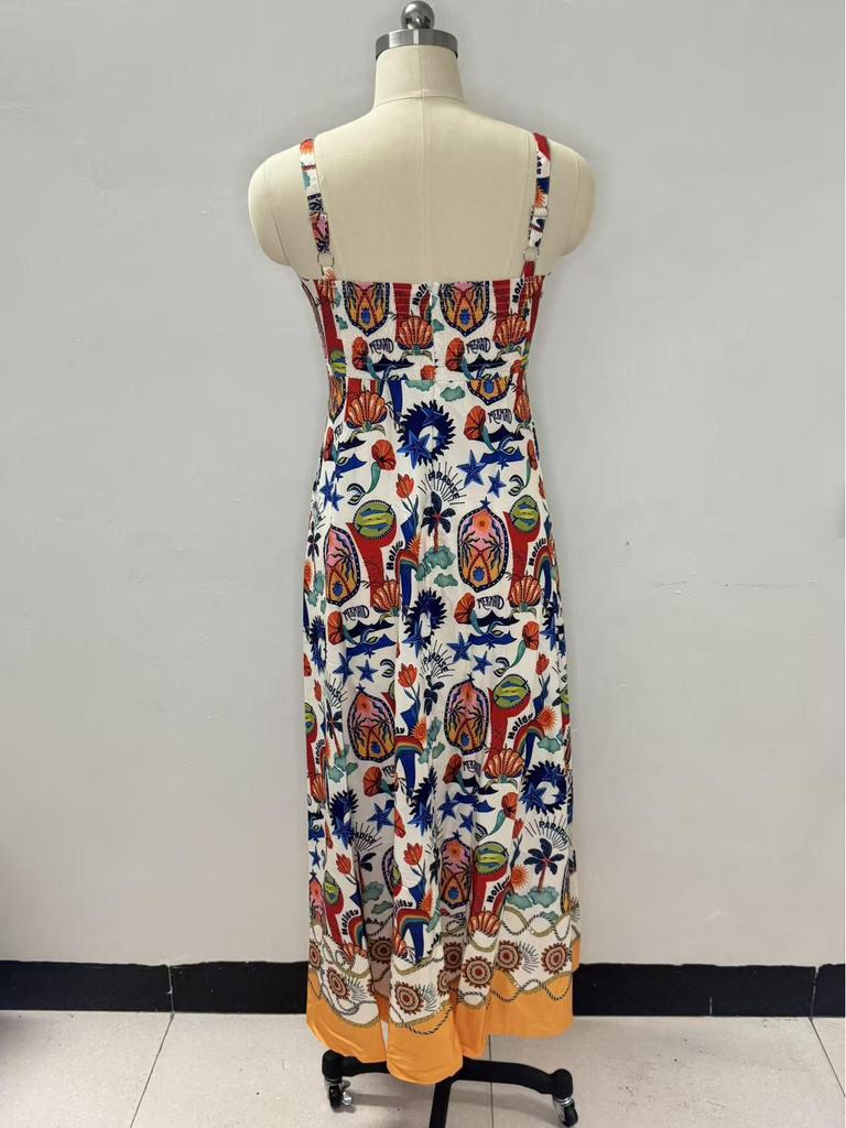 2026 Frühling Europäisch & Amerikanisch Schick Graffiti Print Weste Kleid