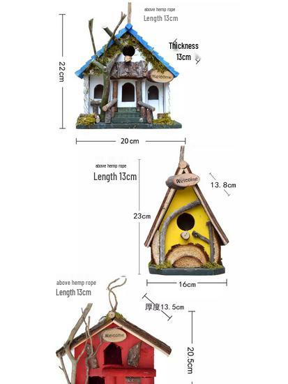 Xianci Outdoor Vogelhaus aus Massivholz: Garten-, Hof- oder Balkondekoration Ornament.