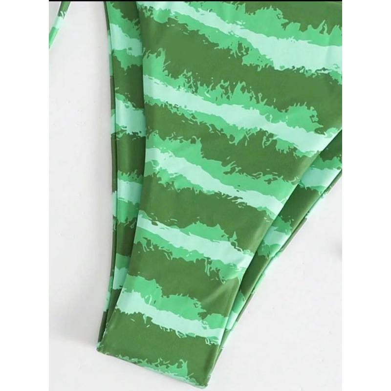 Nové Bikini Bikini Rozdělené Plavky Tie Dye Potisk