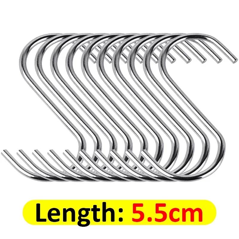 

10-50 шт. S-образные крючки из нержавеющей стали, многофункциональные подвесные крючки, бытовые кухонные, для ванной комнаты, вешалка для одежды, органайзер, инструменты 10PCS