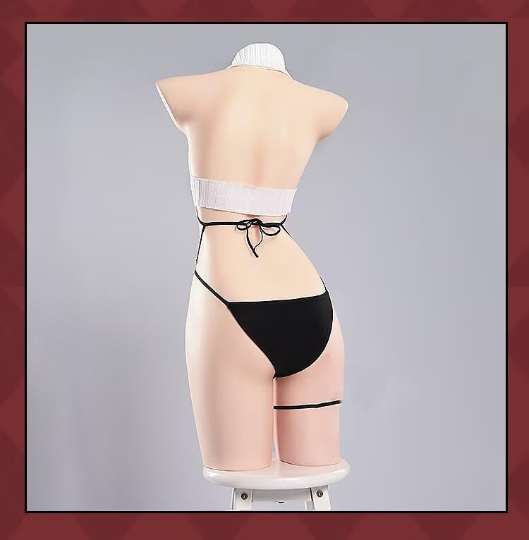 [Pupu Bang Bang Shop] [Lavender] Shigetsuki Rio Cosplay Costume, Christmas Halloween Costume, Sexy Sweater