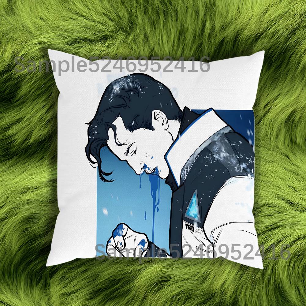 Connor DDetroit Become Human Pillowcases Cute Funny Pillow Case For Wedding Party Home Decor Comfy Pillow Cover