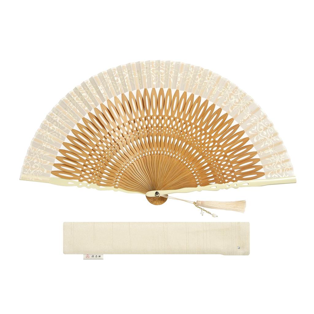 HOSEKKEN Luxury Folding Fan Brand Combining Traditional Artisan Skills with Modern Beige and A Durable and Stylish Fan Perfect for Japanese A Perfect