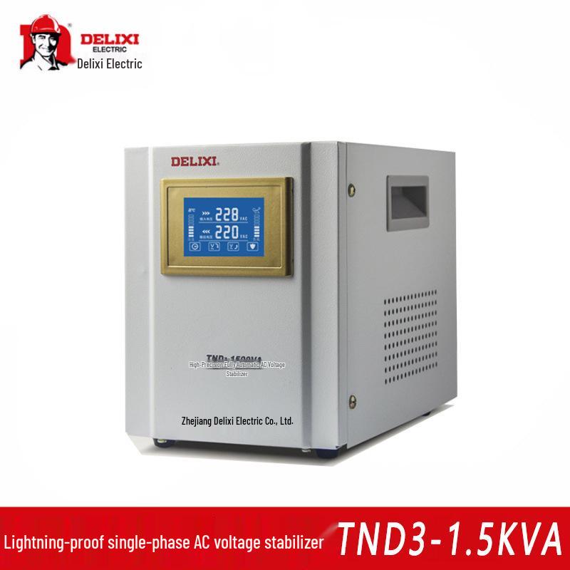 Delixi 220V Single-Phase Digital Voltage Stabilizer TND3-1.5KVA with Lightning Protection