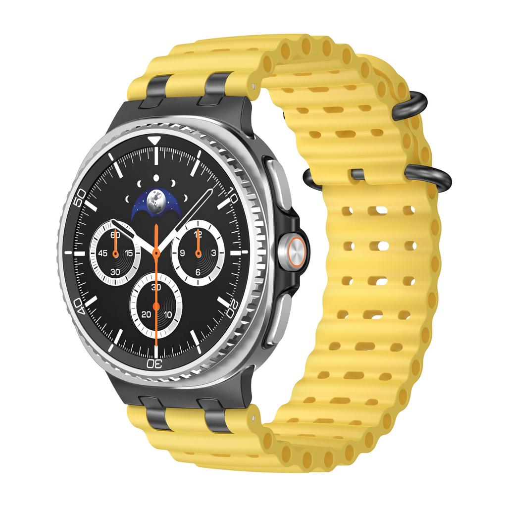 Ocean Band for Samsung Galaxy Watch 8 Strap 40mm 44mm Sport Silicone Bracelet for Galaxy Watch 8 Classic 46mm Metal Connector