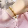 Hollow Exquisite 24k Gold Plated Push-Pull Women's Bangle - Sand Gold Luxury Bracelet