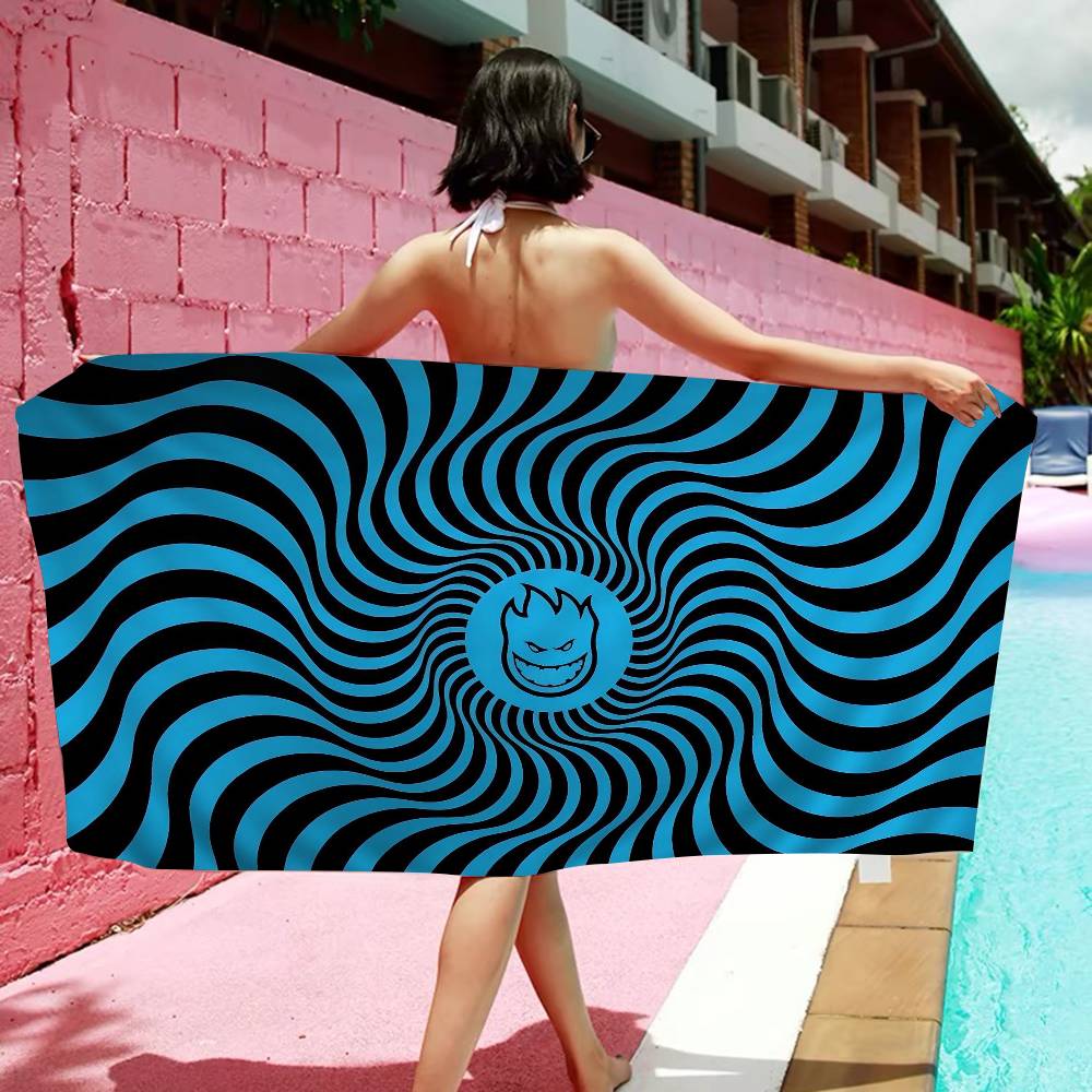 S-Spitfire S-skateboard Microfiber Beach Towel Absorbent Quick Dry Soft Yoga Swimming Resort Mountain Climbing Towel