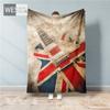 Bettüberwurf mit britischer Flagge, Retro-Stil, Einzel- und Doppeldecken, modische Flanell-Decken, dekorative Sofadecke, Reise- und Nickerchen-Mehrzweckdecke