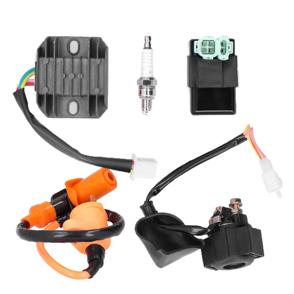 Cewka zapłonowa Prostownik Przekaźnik elektromagnetyczny Świeca zapłonowa 6-pinowy Zestaw AC CDI Pasuje do GY6 50cc 150cc 125cc