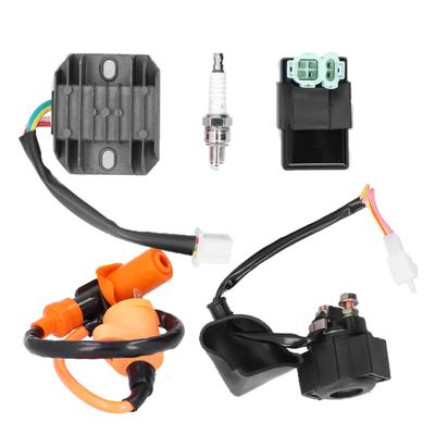 Zündspule Gleichrichter Magnet Relais Zündkerze 6Pin AC CDI Kit Fit für GY6 50cc 150cc 125cc