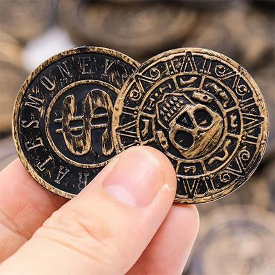 20/50/100 monedas piratas retro para fiestas, regalos, juguetes para niños, decoración de Halloween, tesoro falso, monedas de plástico para juegos.