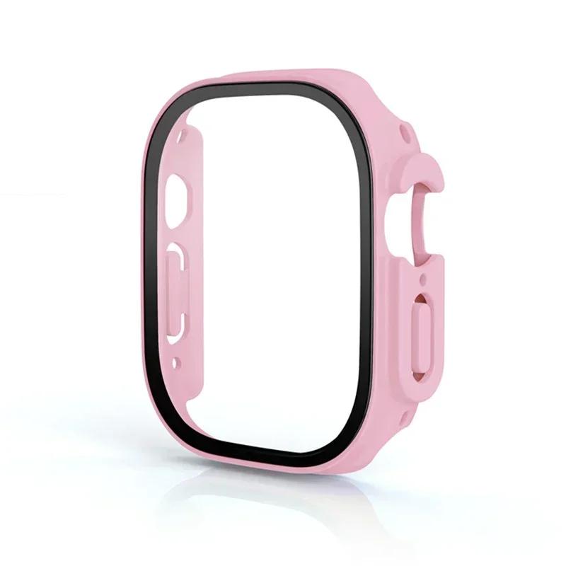 Hard Case For Apple Watch Ultra 3/2 49mm Screen Protector Tempered Glass Bumper Anti-Scratch Cover For iWatch Ultra 3/2/1 49mm