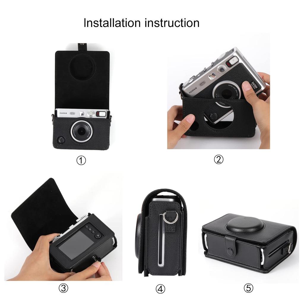 Instax Mini Evo FUJIFILM Instax Protective Fujifilm Instax Full Scratch Shoulder Strap PU Convenient To Easy To Take Includes Magnetic Snap Case,