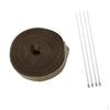 Insulation for 2" X 32ft Roll Titanium Motorcycle Exhaust Tape Thermal W/ Stainless Locking Ties