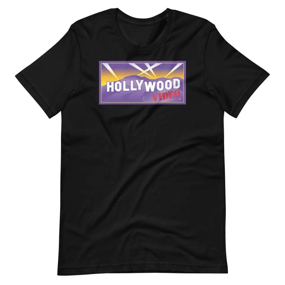 HOLLYWOOD VIDEO VHS Rental Store Graphic Tee Shirt Unisex t-shirt Unisex T-Shirt XXXXL