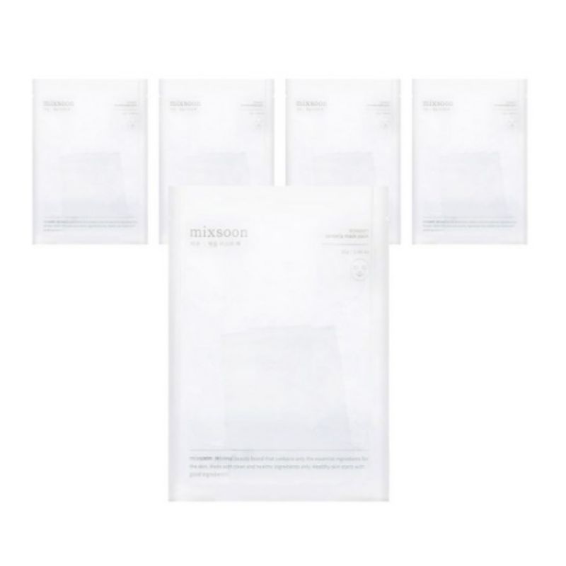 Mixsoon Centella Mask Pack 5 Sheets Korean Soothing Hydrating Sheet Mask for Sensitive Skin