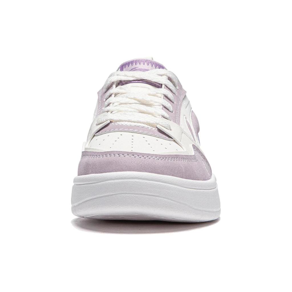 Li Ning Sycee V2 Slip Resistant Cushioning Abrasion Resistant Low Top Skateboard Shoes Women's White Purple AGCU248-4