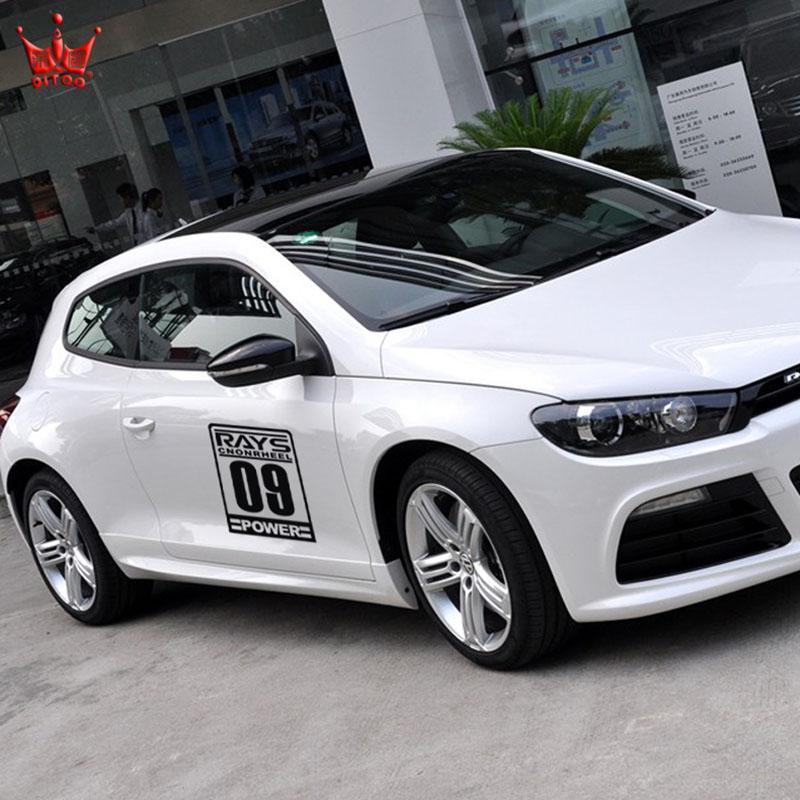RAYS POWER WTCC Style Racing car sticker,DIY Automobile Side Door Decor Stickers And Decals styling For Peugeot/Bmw e39/mercedes