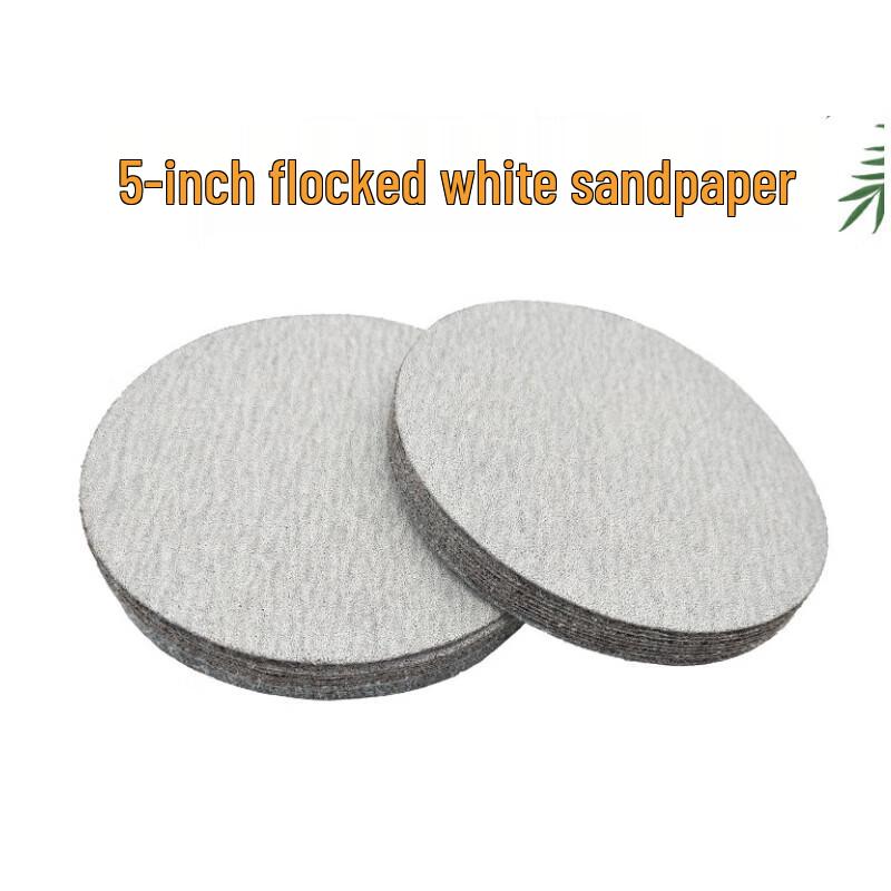 ZeHui 5-inch Flocking White Sandpaper Discs