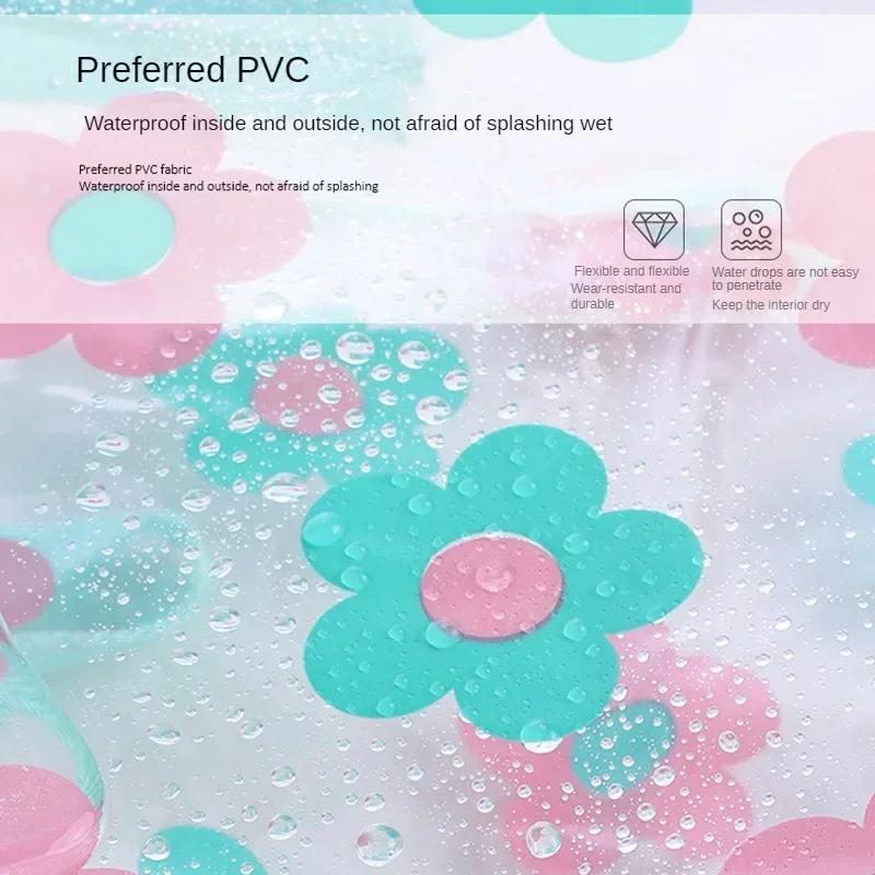 PVC Transparent Makeup Bags Portable Women's Floral Waterproof Cosmetic Bag Travel Washing Toiletry Shower Storage Pouches