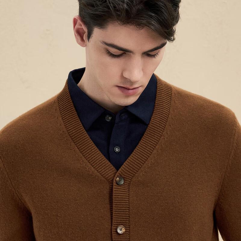 EMZ Erdos Men's Cashmere Blend V-Neck Cardigan