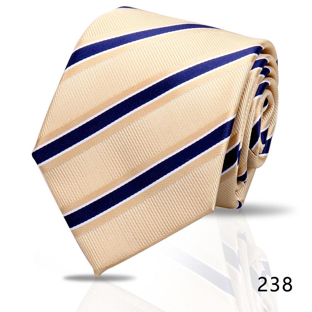Men's High-Grade Black and Red Striped Silk Tie for Formal and Wedding Wear - 8CM
