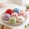 10Cm Cute Bun Plush Pendant Colorful Smiley Face Food Plush Doll Bag Ornament Decor Stress Relief Toy Birthday Gift Boy Girl Kid