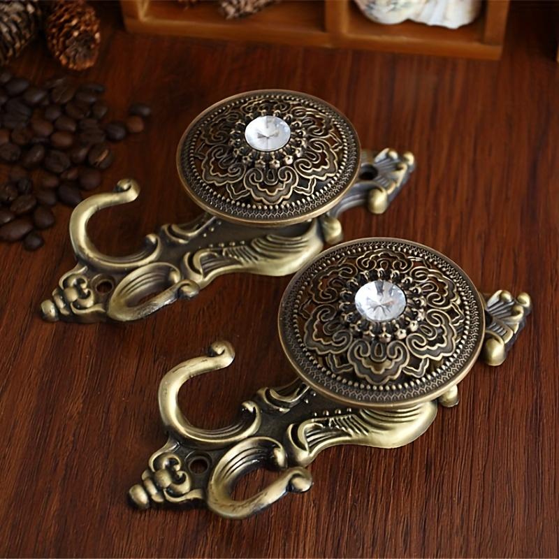 2 hochwertige Vorhanghaken aus Zinklegierung mit Moiré-Muster – geeignet für Balkon, Schlafzimmer und Wohnzimmer, für einen Hauch von Luxus